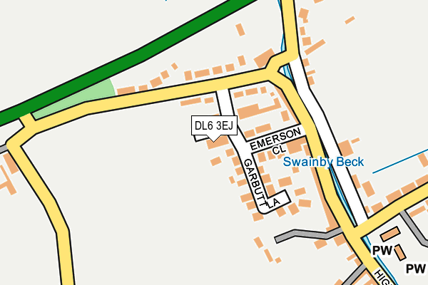 DL6 3EJ map - OS OpenMap – Local (Ordnance Survey)