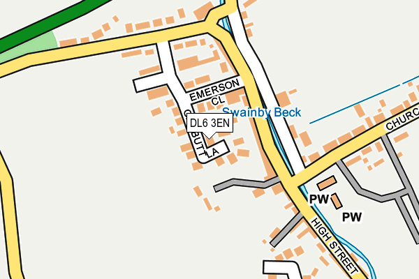 DL6 3EN map - OS OpenMap – Local (Ordnance Survey)