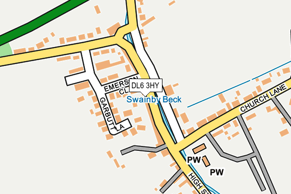 DL6 3HY map - OS OpenMap – Local (Ordnance Survey)