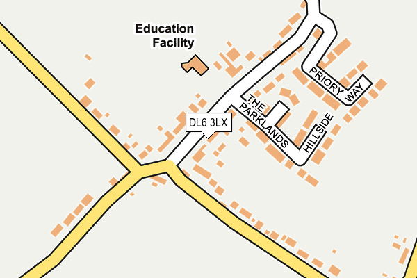 DL6 3LX map - OS OpenMap – Local (Ordnance Survey)