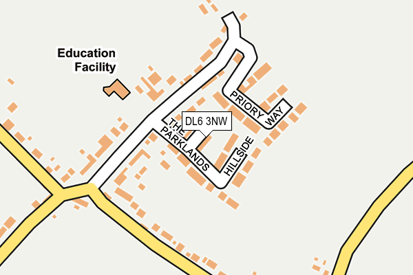 DL6 3NW map - OS OpenMap – Local (Ordnance Survey)