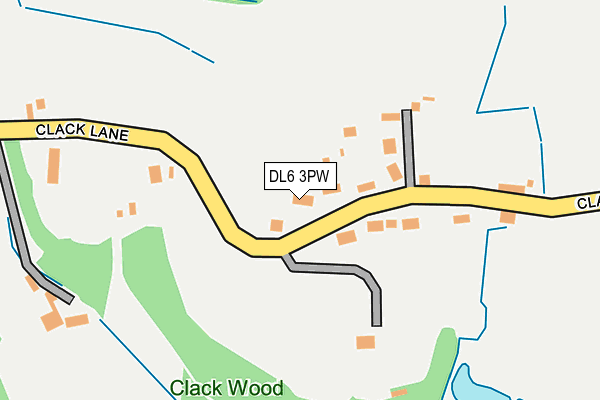 DL6 3PW map - OS OpenMap – Local (Ordnance Survey)