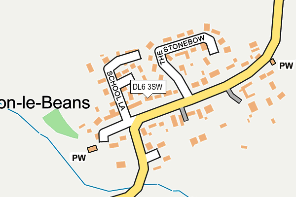 DL6 3SW map - OS OpenMap – Local (Ordnance Survey)