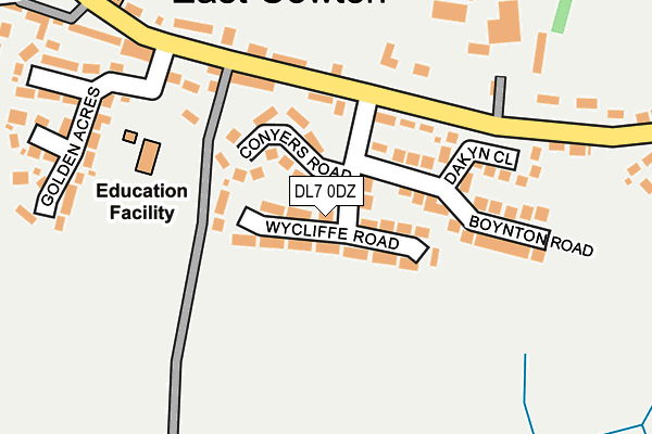 DL7 0DZ map - OS OpenMap – Local (Ordnance Survey)