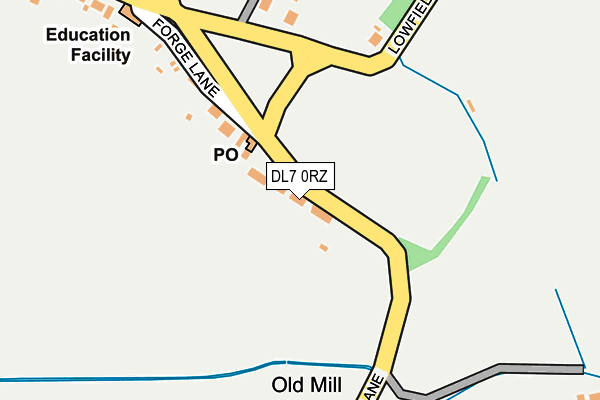 DL7 0RZ map - OS OpenMap – Local (Ordnance Survey)