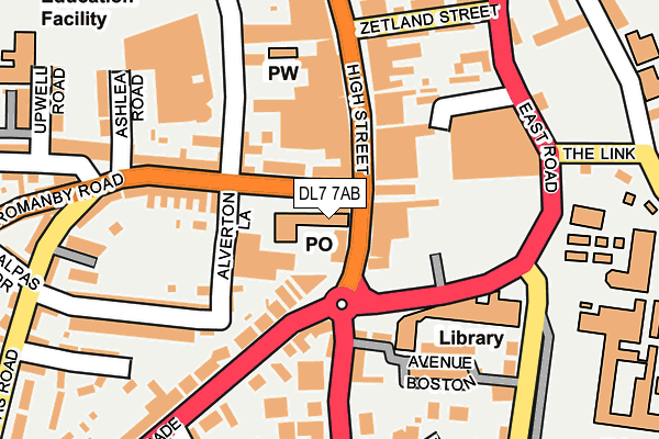 DL7 7AB map - OS OpenMap – Local (Ordnance Survey)