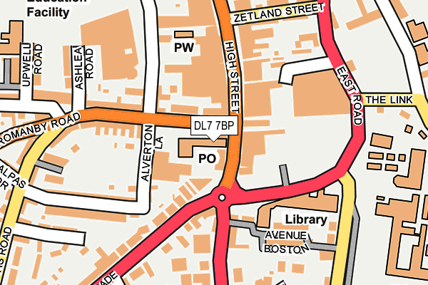 DL7 7BP map - OS OpenMap – Local (Ordnance Survey)