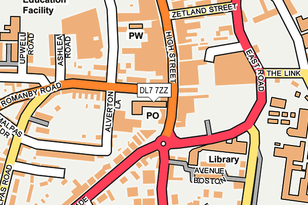 DL7 7ZZ map - OS OpenMap – Local (Ordnance Survey)