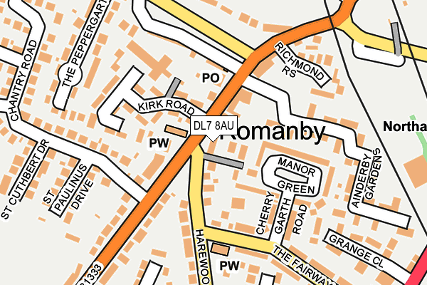 DL7 8AU map - OS OpenMap – Local (Ordnance Survey)