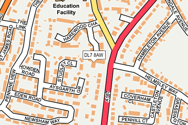 DL7 8AW map - OS OpenMap – Local (Ordnance Survey)