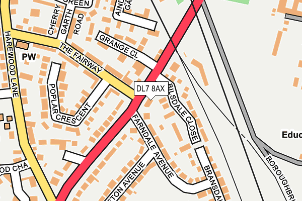 DL7 8AX map - OS OpenMap – Local (Ordnance Survey)