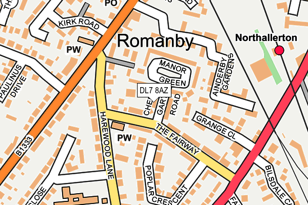 DL7 8AZ map - OS OpenMap – Local (Ordnance Survey)