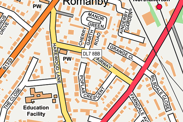 DL7 8BB map - OS OpenMap – Local (Ordnance Survey)