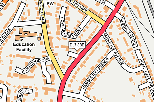 DL7 8BE map - OS OpenMap – Local (Ordnance Survey)