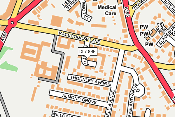 DL7 8BF map - OS OpenMap – Local (Ordnance Survey)