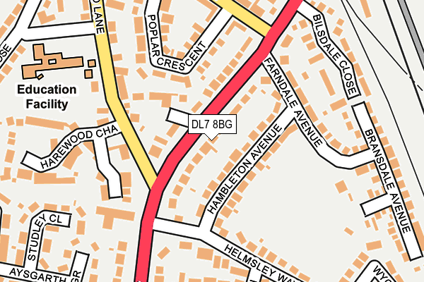 DL7 8BG map - OS OpenMap – Local (Ordnance Survey)