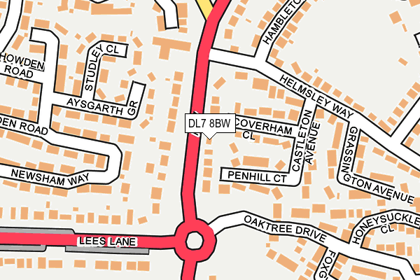 DL7 8BW map - OS OpenMap – Local (Ordnance Survey)