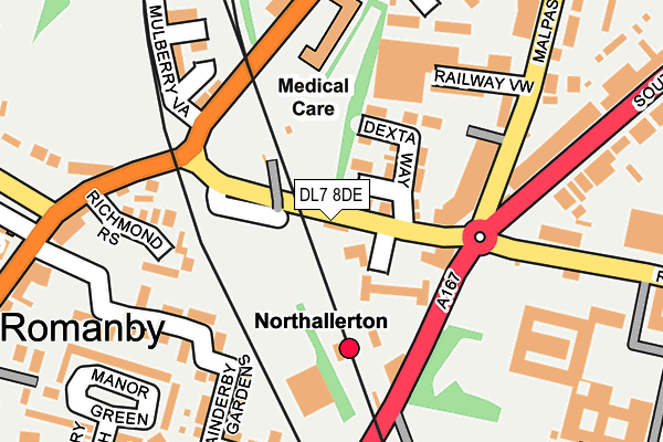 DL7 8DE map - OS OpenMap – Local (Ordnance Survey)