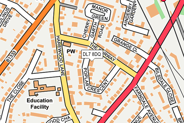 DL7 8DQ map - OS OpenMap – Local (Ordnance Survey)