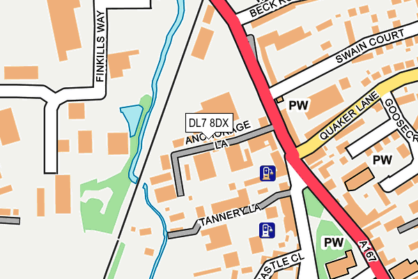 DL7 8DX map - OS OpenMap – Local (Ordnance Survey)