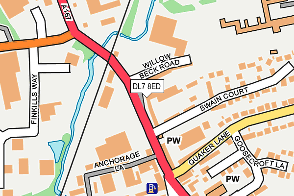 DL7 8ED map - OS OpenMap – Local (Ordnance Survey)