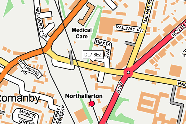 DL7 8EZ map - OS OpenMap – Local (Ordnance Survey)