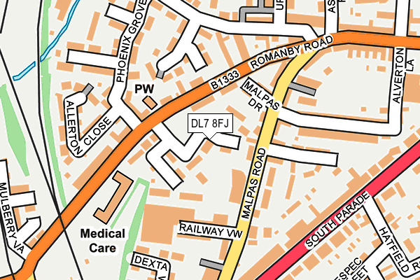 DL7 8FJ map - OS OpenMap – Local (Ordnance Survey)