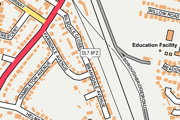 DL7 8FZ map - OS OpenMap – Local (Ordnance Survey)