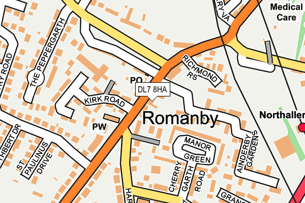 DL7 8HA map - OS OpenMap – Local (Ordnance Survey)