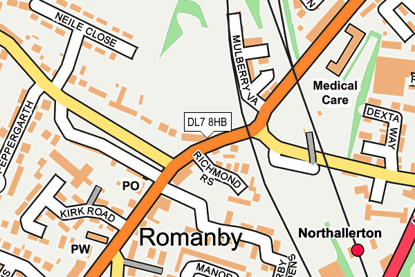 DL7 8HB map - OS OpenMap – Local (Ordnance Survey)