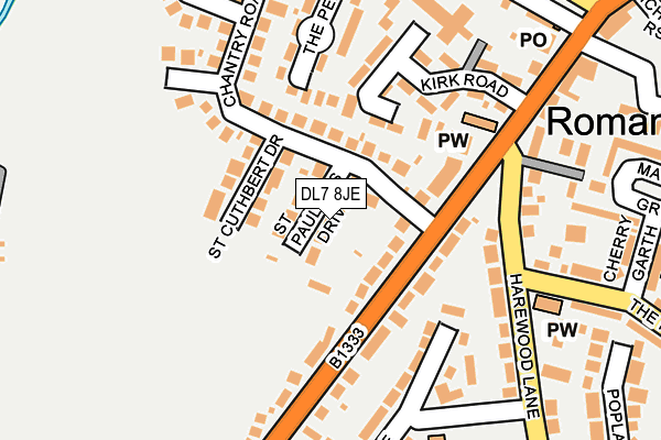DL7 8JE map - OS OpenMap – Local (Ordnance Survey)