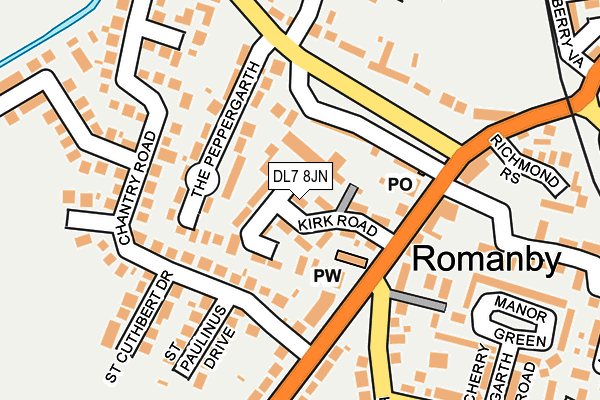 DL7 8JN map - OS OpenMap – Local (Ordnance Survey)