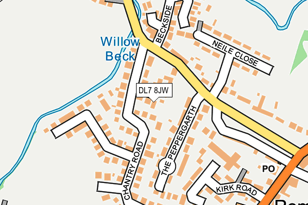 DL7 8JW map - OS OpenMap – Local (Ordnance Survey)