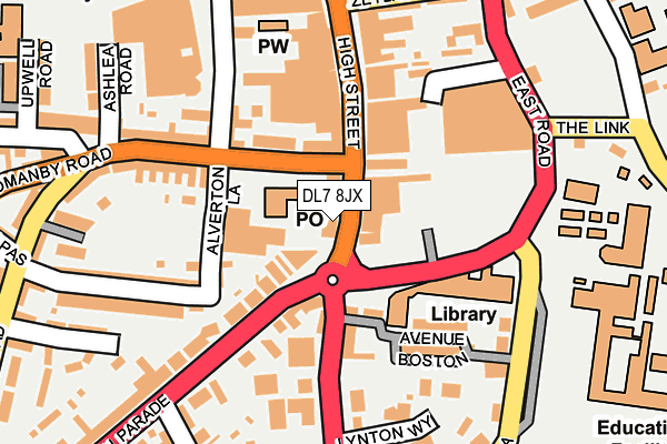 DL7 8JX map - OS OpenMap – Local (Ordnance Survey)
