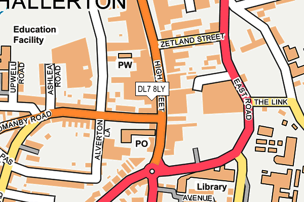 DL7 8LY map - OS OpenMap – Local (Ordnance Survey)