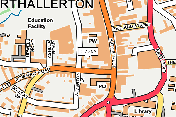 DL7 8NA map - OS OpenMap – Local (Ordnance Survey)