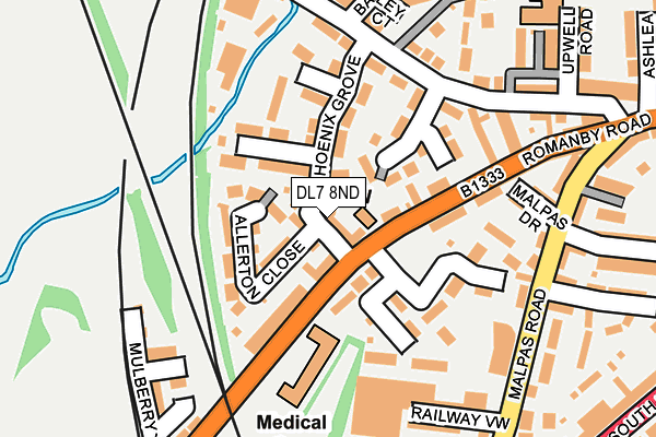 DL7 8ND map - OS OpenMap – Local (Ordnance Survey)