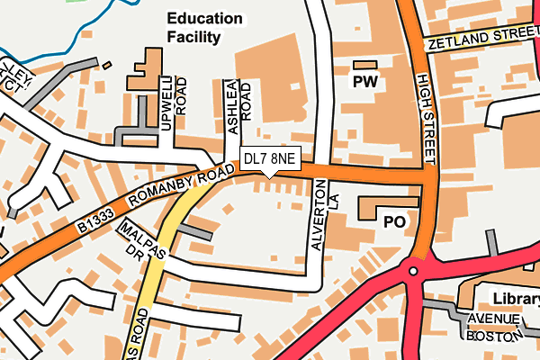 DL7 8NE map - OS OpenMap – Local (Ordnance Survey)