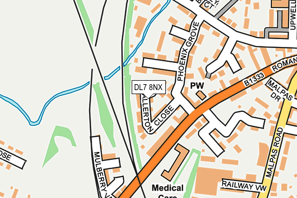 DL7 8NX map - OS OpenMap – Local (Ordnance Survey)
