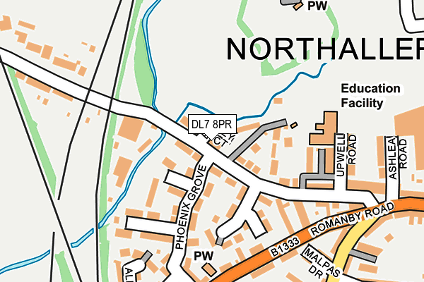 DL7 8PR map - OS OpenMap – Local (Ordnance Survey)