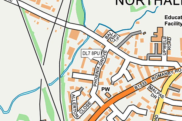 DL7 8PU map - OS OpenMap – Local (Ordnance Survey)