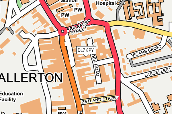 DL7 8PY map - OS OpenMap – Local (Ordnance Survey)