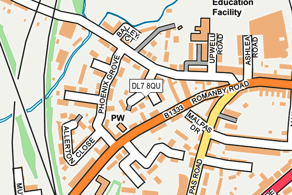 DL7 8QU map - OS OpenMap – Local (Ordnance Survey)