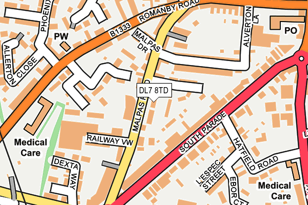 DL7 8TD map - OS OpenMap – Local (Ordnance Survey)