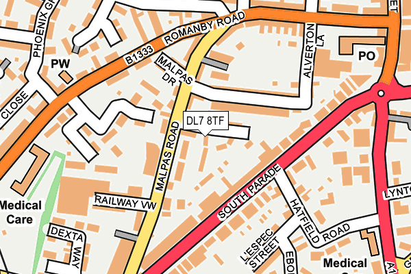 DL7 8TF map - OS OpenMap – Local (Ordnance Survey)