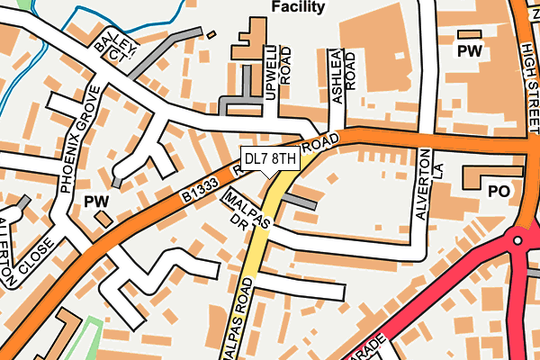 DL7 8TH map - OS OpenMap – Local (Ordnance Survey)