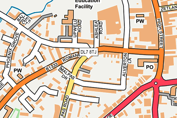 DL7 8TJ map - OS OpenMap – Local (Ordnance Survey)