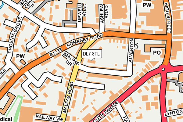 DL7 8TL map - OS OpenMap – Local (Ordnance Survey)
