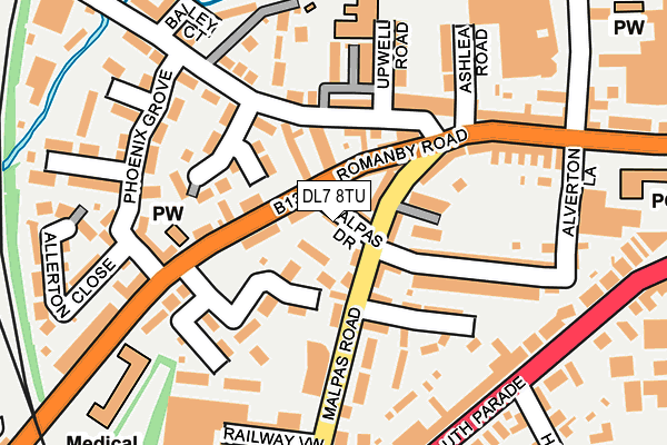 DL7 8TU map - OS OpenMap – Local (Ordnance Survey)