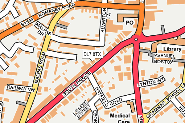 DL7 8TX map - OS OpenMap – Local (Ordnance Survey)